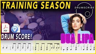 Training Season - Dua Lipa | DRUM SCORE Sheet Music Play-Along | DRUMSCRIBE