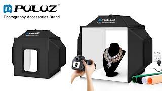 PULUZ 40cm Folding 72W 5500K Studio Shooting Tent Soft Box Photography Lighting Kit with 4 Colors