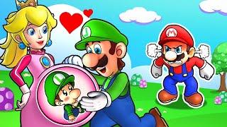 What Made Mario Angry? - Luigi's Love Story With Peach - Sad Story - Super Mario Bros Animation