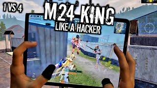 THE M24 KING IS BACK LIKE A HAC*R | 1 VS 4 120 FPS PUBG HANDCAM