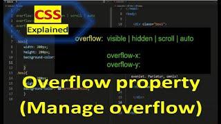 Overflow property CSS | CSS Explained | #smartcode