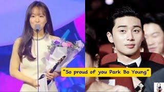 Park Bo Young Won Female Star of the year at Buil Fil Award 2023 in the movie Concrete Utopia!