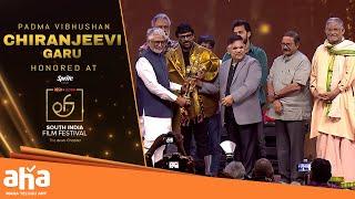 Padma Vibhushan Chiranjeevi Garu Honored at South India Film Festival || #SIFF2024 || ahavideoin