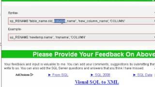 How to rename a column name in sql server
