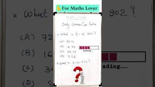 Only Genius Can solve | Maths reasoning| Maths Tricks| Maths Short| Maths Shortcut | Maths Challenge