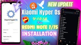 Hyper Os New Update For Redmi Note 7/7s  Installation Process  HyperOS ️