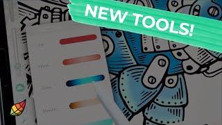 Pigment 2.29 NEW TOOLS: Metallic Touch-Up Brush and Glow Fill | Digital Coloring