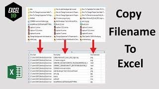 How to Import Multiple File Names into Cells in Excel