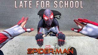 LATE FOR SCHOOL by SPIDER-MAN Parkour POV IN REAL LIFE