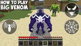 HOW TO PLAY BIG VENOM in MINECRAFT! SPIDER MAN REALISTIC SUPERHEROES GAMEPLAY Animation!