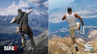 GTA V vs RDR2 - Physics and Details Comparison