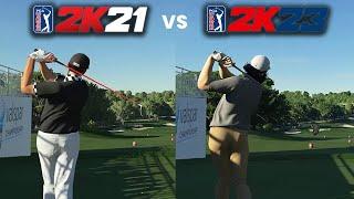 PGA Tour 2K23 vs PGA Tour 2K21 - Side by Side Comparisons