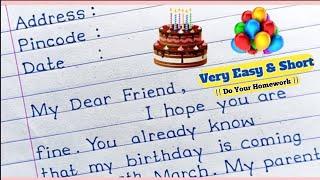 Write a letter to your Friend inviting him/her On your Birthday// Letter writing//#letterwriting