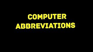 Computer Abbreviations #itsupport  #adminanswers #ytshorts