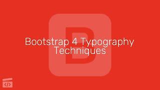 Bootstrap 4 Typography Techniques, Part 9: How to Change the Font Colors