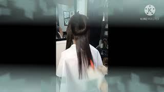 how to rebond kingki hair... ?  #rebond with keratin. DJ BAK SALON