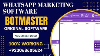 Botmaster SMS sending and number filters issues resolved 100% WORKING,  WHATSAPP MARKETING SOFTWARE