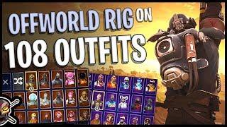 Offworld Rig Back Bling on 108 Outfits | The Visitor "Blockbuster" - Fortnite Cosmetics