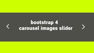 responsive carousel with bootstrap4