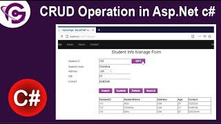 Complete CRUD Operation in Asp.Net C# With SQL Server Step By Step