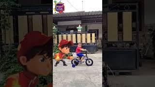 BOBOIBOY BLAZE MARAH KEJAR RAFFA YANG BERSEPEDA - BOBOIBOY API #shorts  #boboiboy #boboiboygalaxy