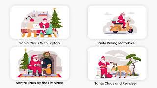 Christmas Santa Claus Illustration Scene for After Effects 2025