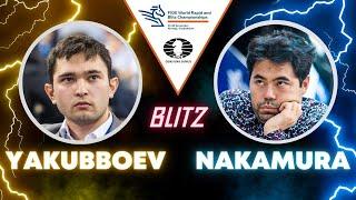 Hikaru plays Dutch Defense | Yakubboev vs Nakamura | World Blitz 2022 |
