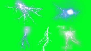 Top 10 Thunderstorm lightning green screen effect || chroma key Lighting effect HD footage