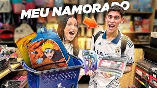 COMPRANDO MATERIAL ESCOLAR 2025 PRO MEU NAMORADO