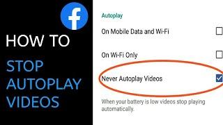 Facebook Autoplay Video Turn Off Kaise kare | Turn off Autoplay Videos on Facebook