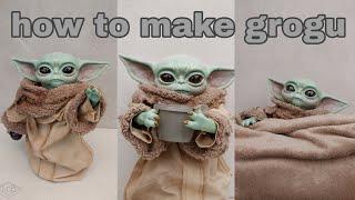 how to make grogu from the mandalorian starwars poseable puppet/doll (UPDATED)