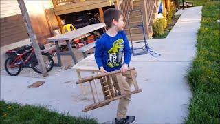 Kid Temper Tantrum Breaks Sister's Wooden Chairs! - Deleted Oh Shiitake Mushrooms Video