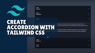 How to create accordion with tailwind css?