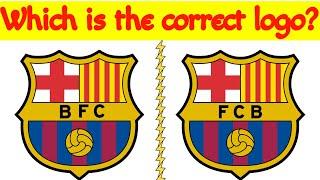 Guess the correct football logo, which is the correct logo?  Logo challenge/ SOCCER QUIZ