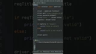 first selenium python automation test script #selenium #seleniumpython #pythonautomation #pycharm