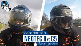 Which one is quieter? pt. 2 | Schuberth C5 vs. Shoei Neotec 2 ROAD TEST | FortaMoto.com