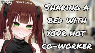 Sharing a Bed With Your Hot Co-Worker [Snuggling] [Obsessive] [Confession] [Friends to Lovers] [F4M]