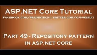 Repository pattern in asp net core