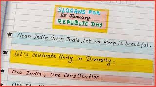 Slogans for Republic Day in English | 26 January Republic Day Slogans