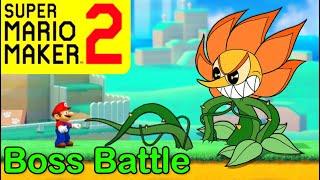 Mario Maker 2 - How to make CAGNEY CARNATION boss battle (Mario Maker 2 Boss ideas)(CUPHEAD bosses)