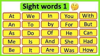 Sight words 1  | Phonics lesson | Learn with examples
