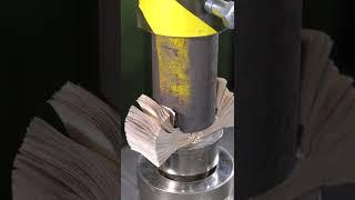 Crushing money with the hydraulic press!Different types of money under a hydraulic press#experiments