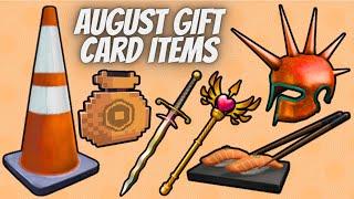 Roblox August 2024 Gift Card Items!