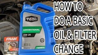 HOW TO - BASIC OIL AND FILTER CHANGE EASY (DIY) STEP BY STEP ( FOR BEGINNERS)