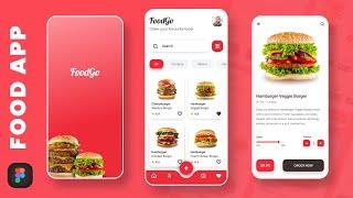 Food Ordering Mobile App Design in Figma | UI/UX (Wireframe, Prototype) Figma tutorial