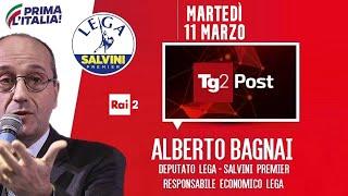  Interventi dell'On. Alberto Bagnai ospite a TG2Post dell' 11/03/2025.