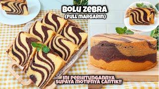 CARA BIKIN MOTIF BOLU ZEBRA DETAIL!! PAKAI FULL MARGARIN TAPI LEMBUT MOIST WANGI!!