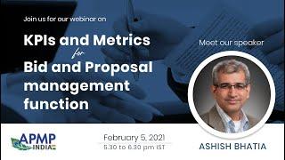 KPIs and Metrics for Bid and Proposal Management Function | APMP India