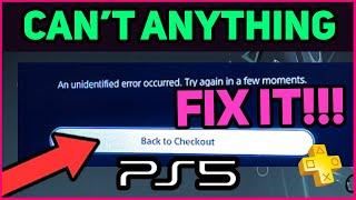 PS5 CAN'T BUY ANYTHING EASY FIX! (Fast Solution)