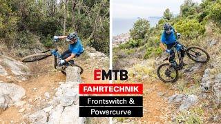 How to: EMTB-Expert-Fahrtechnik #3 - Kurve bergauf mit Frontswitch & Powercurve